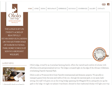 Tablet Screenshot of olololodge.com